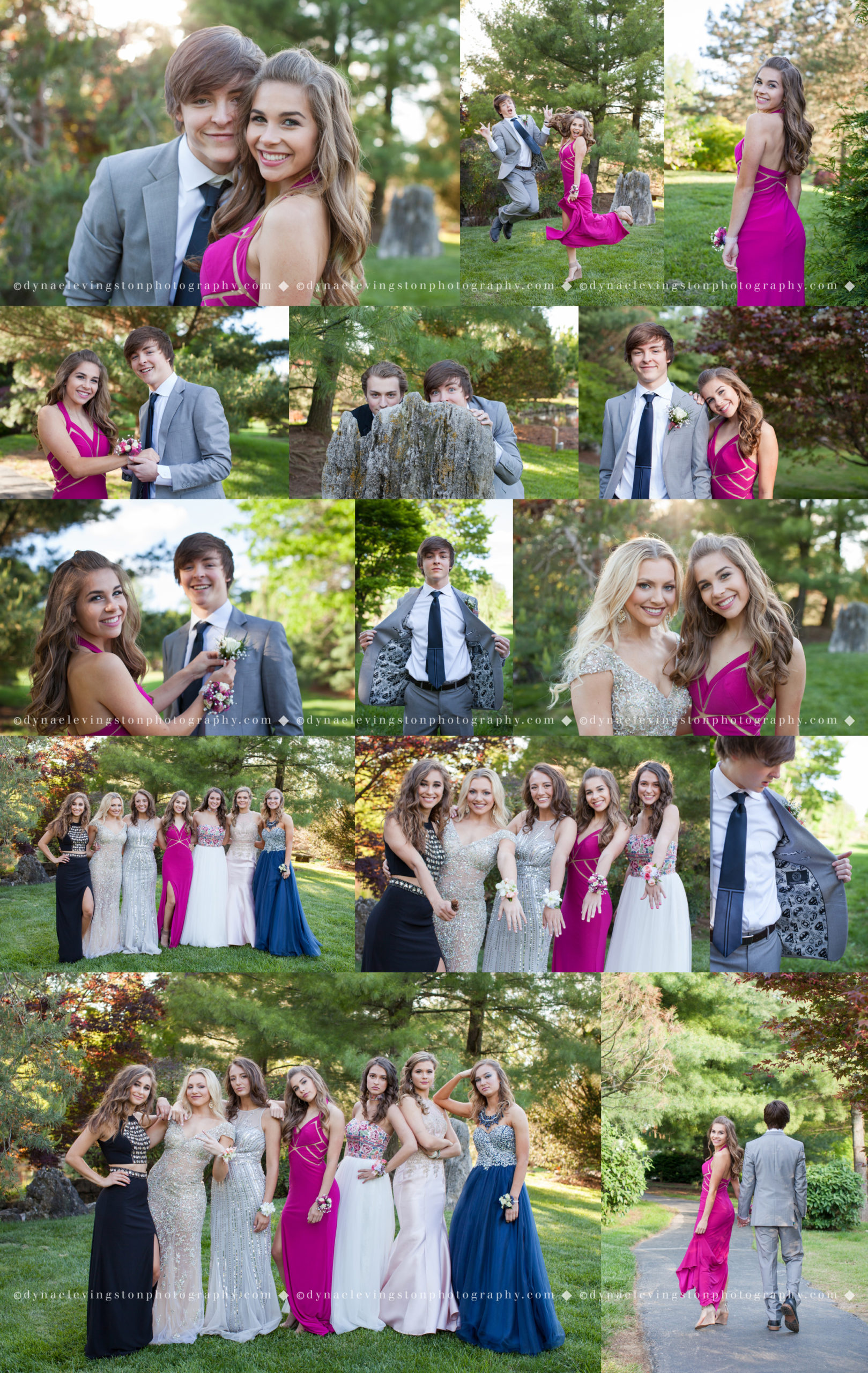 Junior Prom mini session image collage